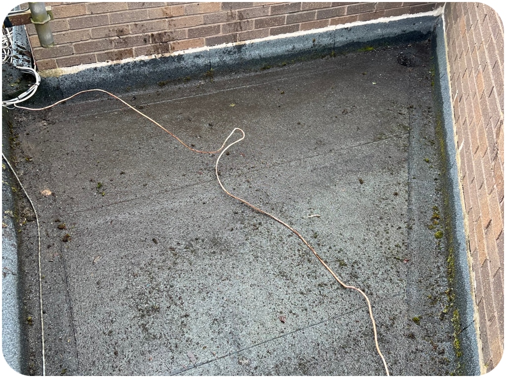 Flat Roof cleaning after