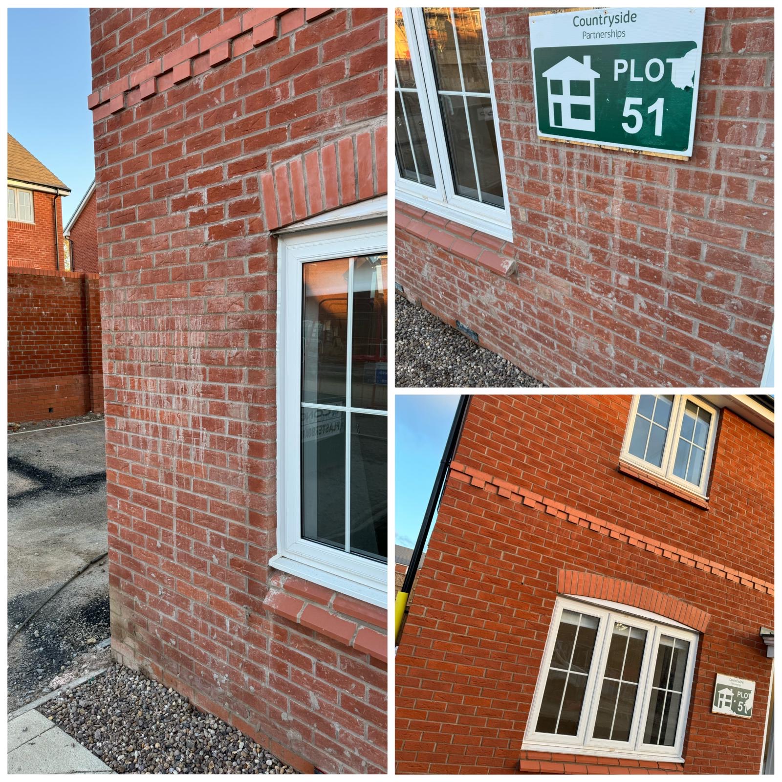 Brick cleaning new build brickwork 