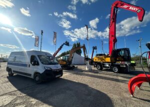 Efficient on-site plant and machinery cleaning services by Brooklands Service Group with specialised equipment at an PlantWorkz outdoor event in Nottinghamshire.