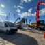 Efficient on-site plant and machinery cleaning services by Brooklands Service Group with specialised equipment at an PlantWorkz outdoor event in Nottinghamshire.