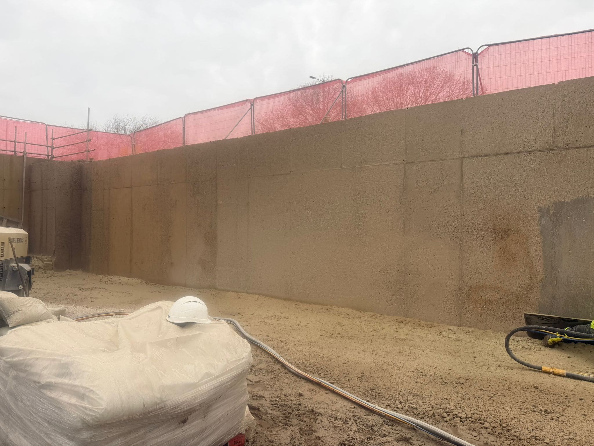 Blast Cleaning Results on Stone Wall